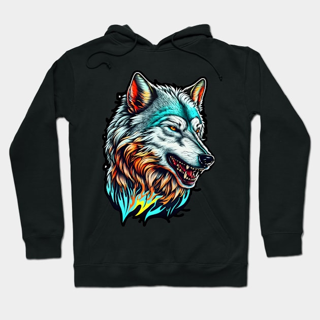 Wolf Painting Hoodie by ArtisticCorner